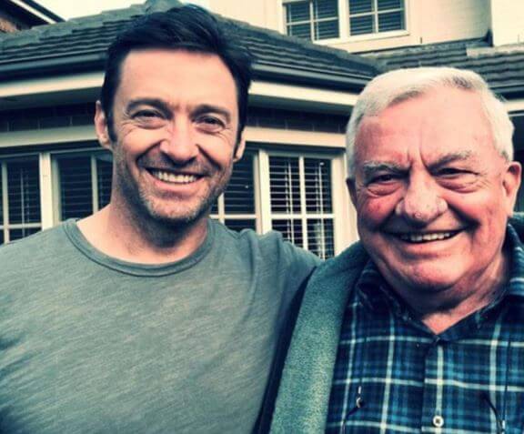 Grace McNeil's son, Hugh Jackman, and husband.